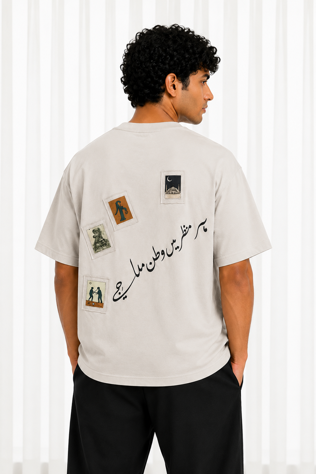 Oversized Tee Shirt - Smoke White