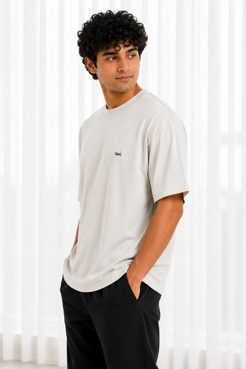 Oversized Tee Shirt - Smoke White
