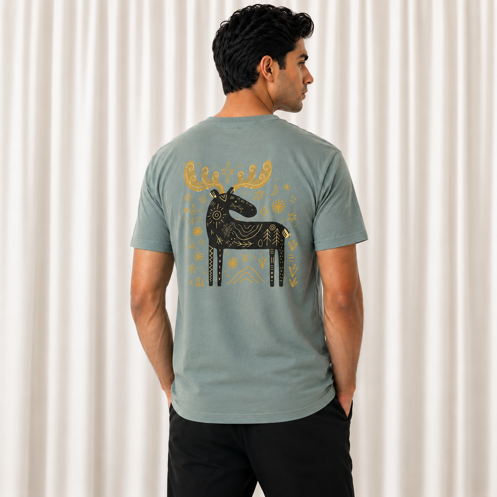 Regular Crew Neck Tee Shirt - Sage Green
